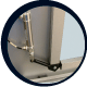 Strong, steel construction for long-term mat cutting.