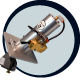 Pneumatic operation for faster mat cutting